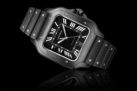 santos black cartier|cartier santos black price.